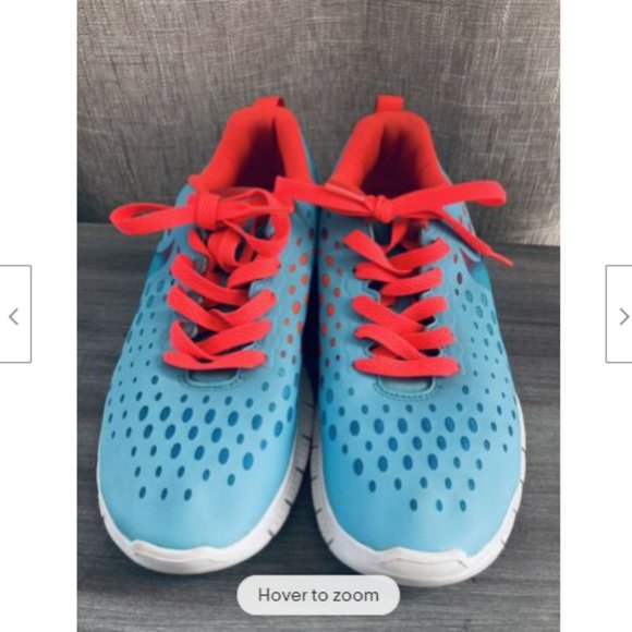 Nike Girls Free Express 641866-400 Blue Running Shoes Lace Up Size 6Y - Picture 2 of 6